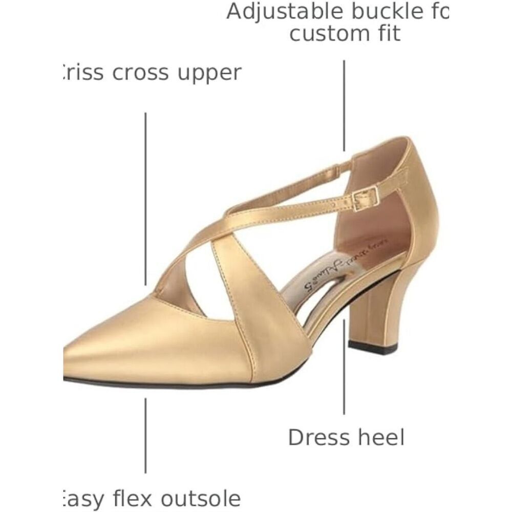 (W-4735) Easy Street Women's Elegance Slingback Pumps Sz 6.5